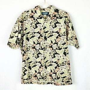 COOKE STREET - HONOLULU |🌴Palm Leaves Tropical Print Hawaiian Button-Up Shirt